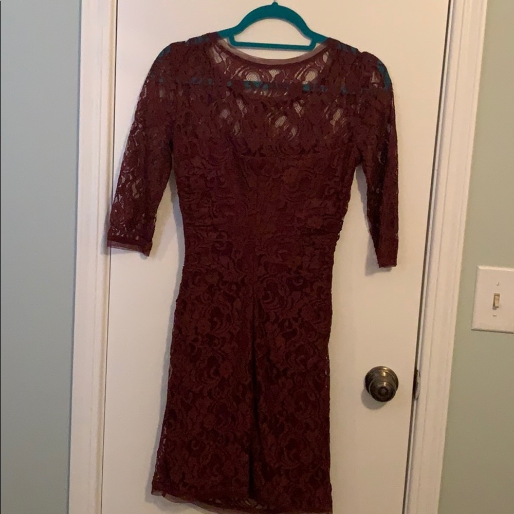 🌻 Cute for Valentines Day Burgundy Lace Dress